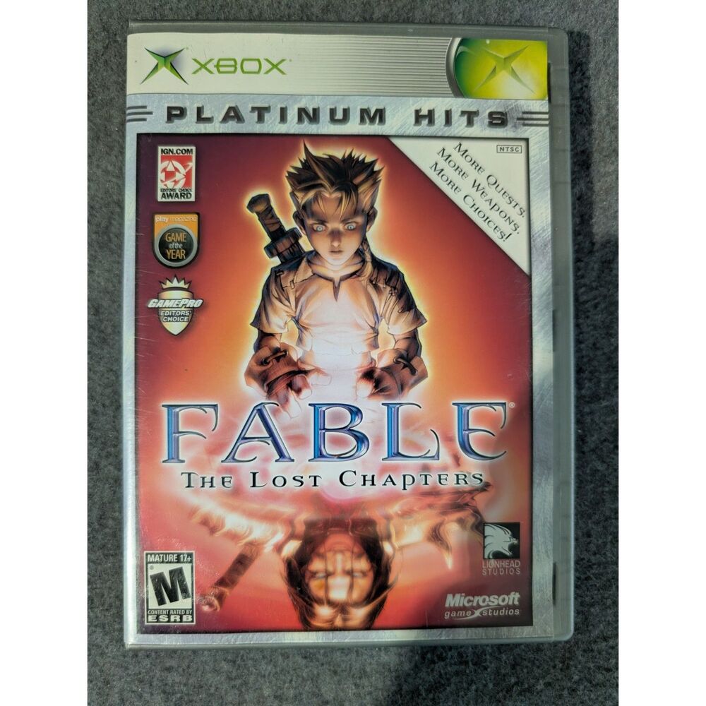 Fable: The Lost Chapters Xbox Game - Platinum Hits CIB Complete with Manual
